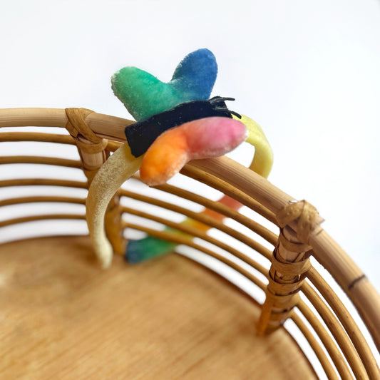 OOAK Pastel Rainbow Butterfly Headband