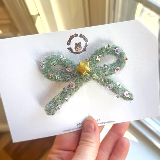 OOAK Sage Knit Sequin Embellished Petite